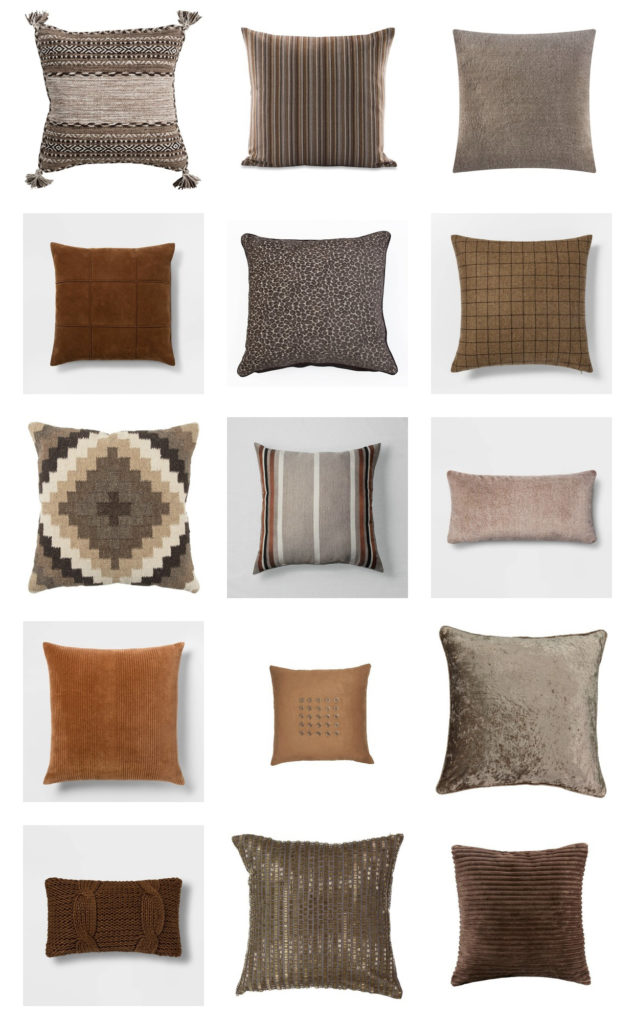 neutral fall decor pillows